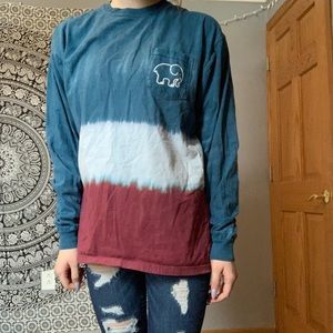 long sleeve ombré ivory ella top